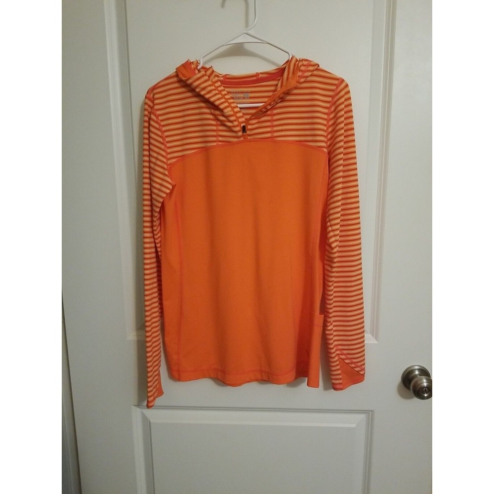 Mountain Hardwear Orange Striped Butterlicious Hoodie Size Medium